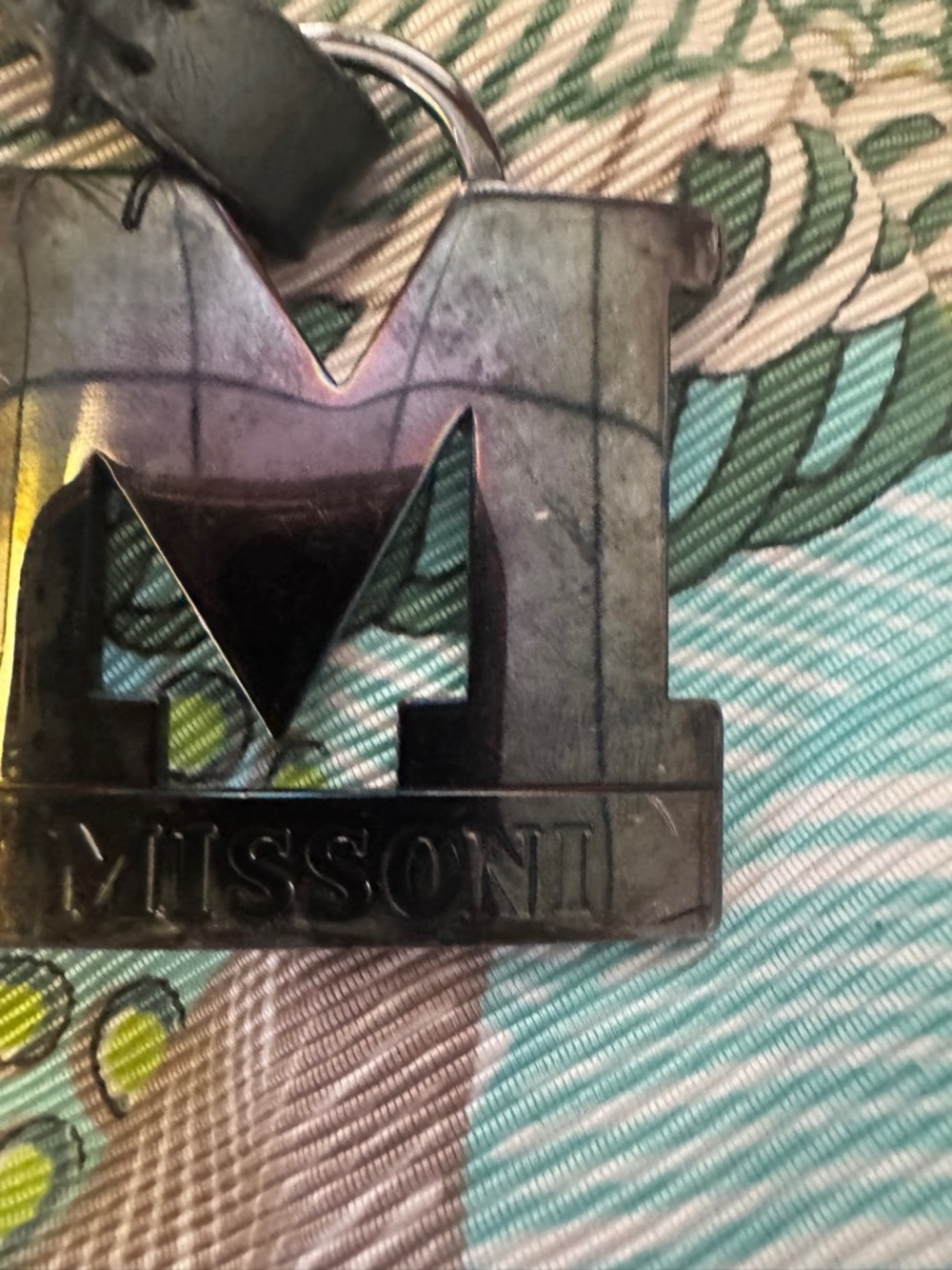 RARE vintage 1980’s Missoni Floral Print large Hobo Bag in Green, Teal, Brown - Picture 12 of 12